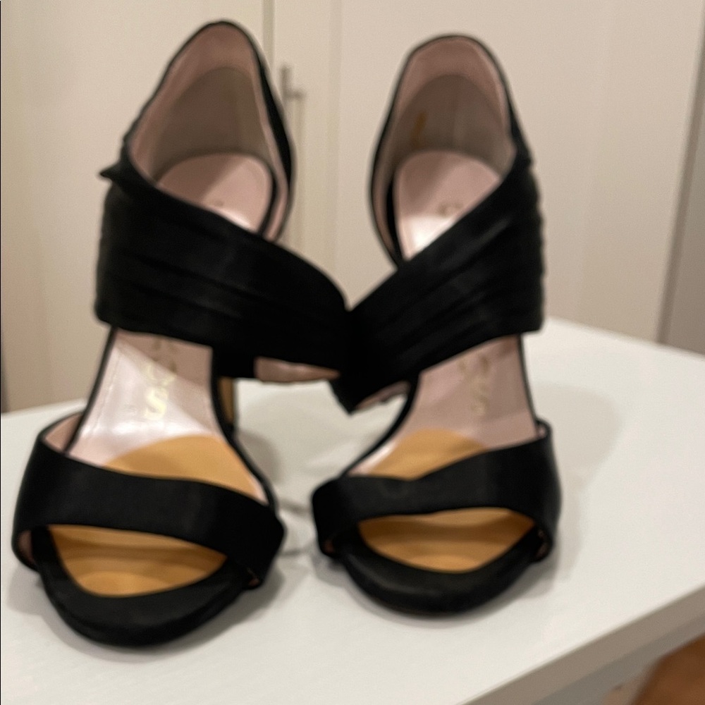 Caparros Black Strappy Heels